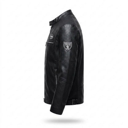 Gentleman Code - Nuhav | Gesteppte Taillierte Lederjacke Herren