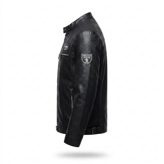 Gentleman Code - Nuhav | Gesteppte Taillierte Lederjacke Herren