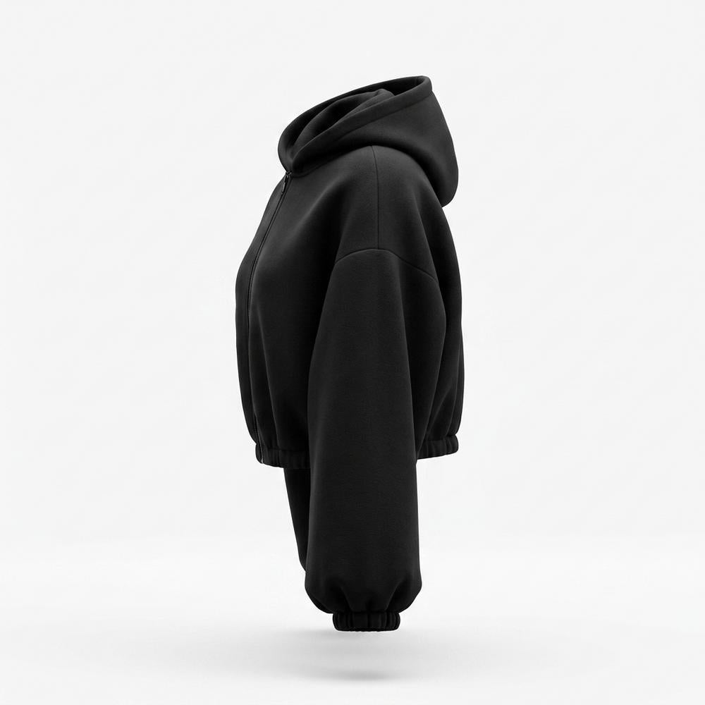 Gentleman Code - Yohak | Kurzgeschnitten Weitärmlig Hoodie Damen