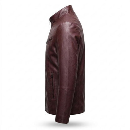Gentleman Code - Zofol | Gefüttert Tailliert Lederjacke Herren