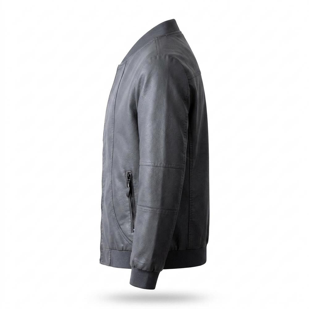 Gentleman Code - Cobam | Gefüttert Tailliert Lederjacke Herren
