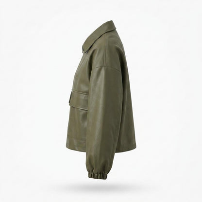 Gentleman Code - Nihil | Kurze Kastige Lederjacke Damen