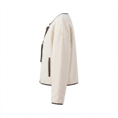 Gentleman Code - Tikot | Paspeliert Kragenlos Jacke Damen