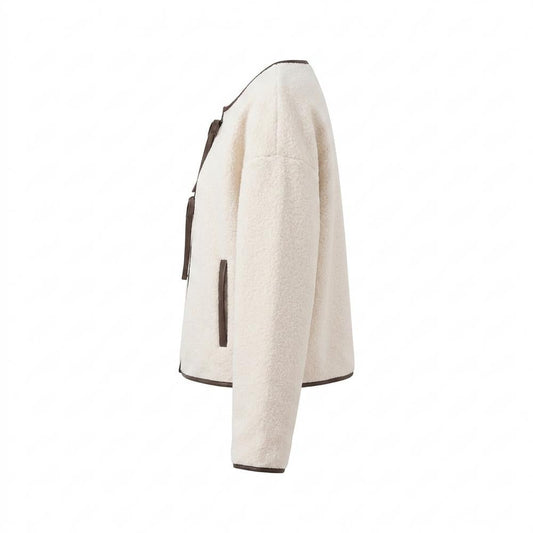 Gentleman Code - Tikot | Paspeliert Kragenlos Jacke Damen