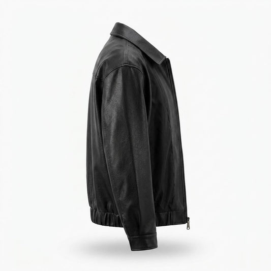 Gentleman Code - Rovum | Gefütterte Genarbte Lederjacke Unisex