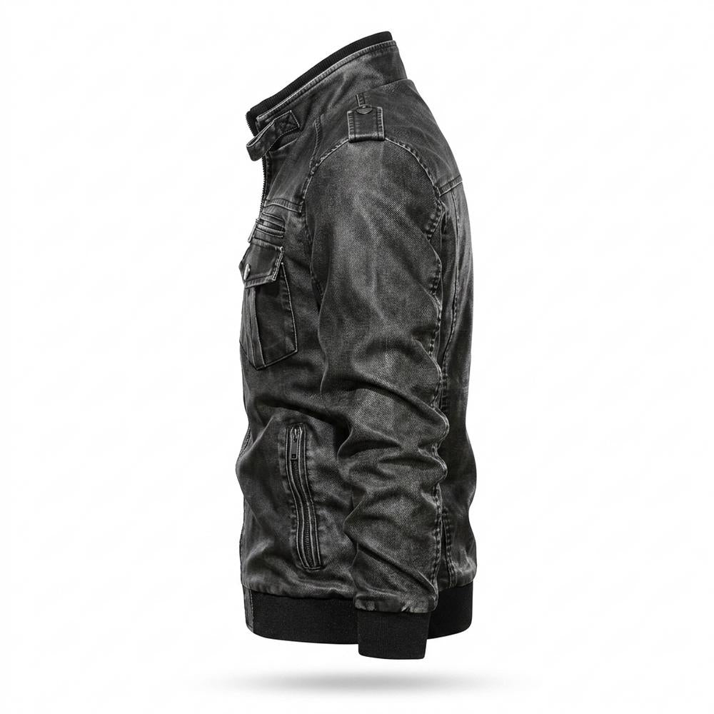 Gentleman Code - Zekat | Gefütterte Gewaschene Lederjacke Herren