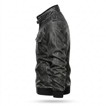 Gentleman Code - Zekat | Gefütterte Gewaschene Lederjacke Herren