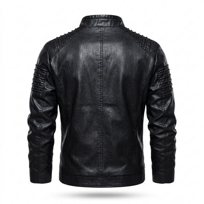 Gentleman Code - Kalev | Gesteppte Taillierte Lederjacke Herren