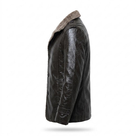 Gentleman Code - Savak | Gefüttert Geknöpft Lederjacke Herren
