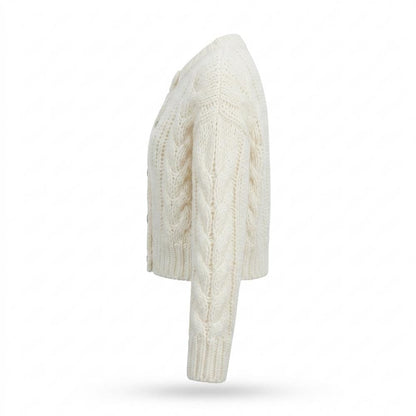 Gentleman Code - Mirot | Grobgestrickt Kurzgeschnitten Cardigan Damen