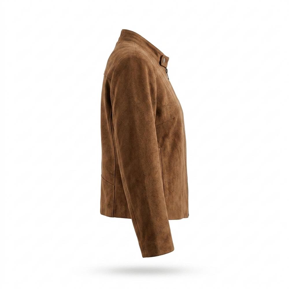 Gentleman Code - Ruwad | Veloursartig Reißverschluss Wildleder-Jacke Damen