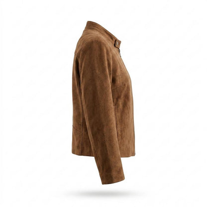 Gentleman Code - Ruwad | Veloursartig Reißverschluss Wildleder-Jacke Damen