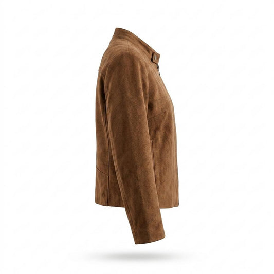 Gentleman Code - Ruwad | Veloursartig Reißverschluss Wildleder-Jacke Damen
