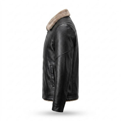 Gentleman Code - Kanol | Gefütterte Shearling Lederjacke Herren