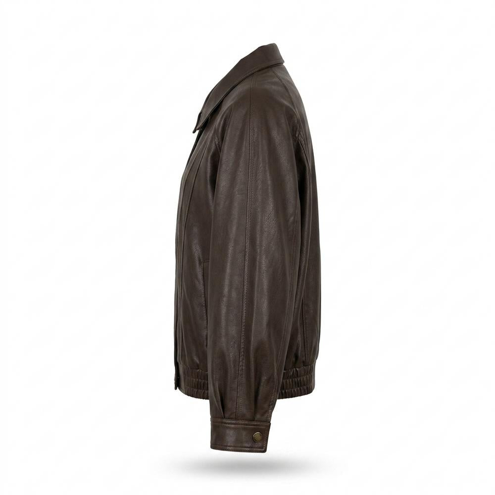 Gentleman Code - Eefiv | Oversized Reißverschluss Lederjacke Damen