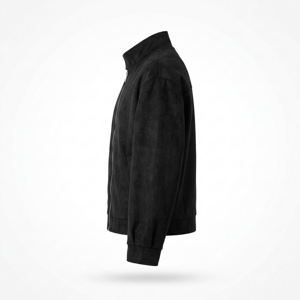 Gentleman Code - Sepil | Reißverschluss Velourartig Wildleder-Jacke Damen