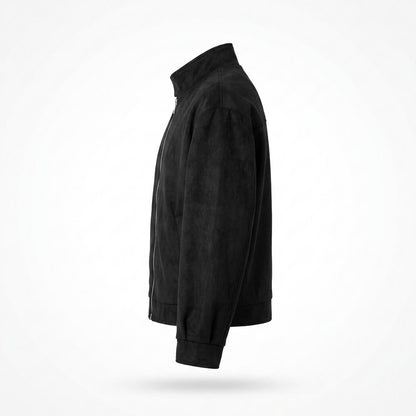 Gentleman Code - Sepil | Reißverschluss Velourartig Wildleder-Jacke Damen