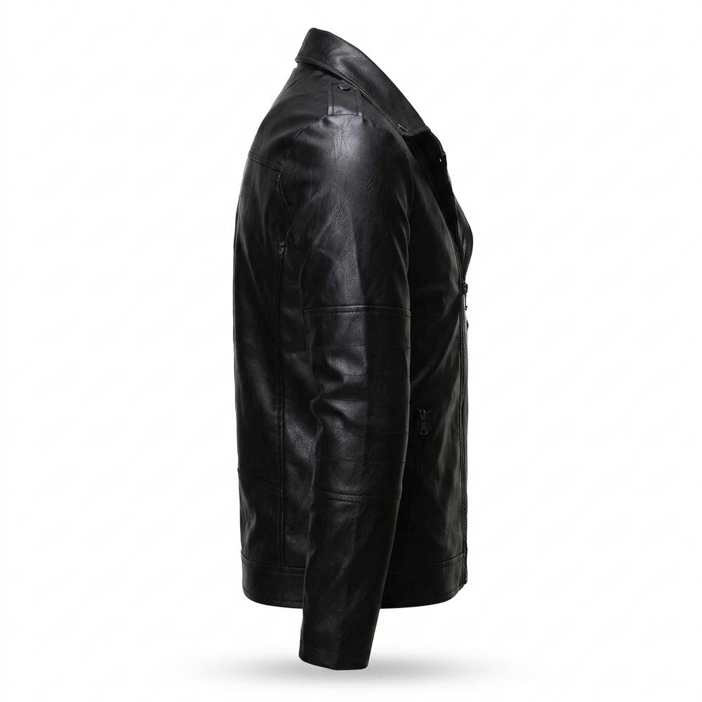 Gentleman Code - Sosim | Asymmetrisch Tailliert Lederjacke Herren