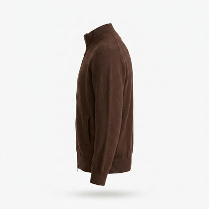 Gentleman Code - Cohek | Strukturiert Hochgeschlossen Strickjacke Herren