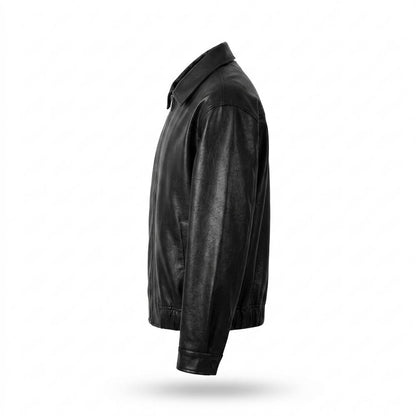 Gentleman Code - Yubid | Reißverschluss Umlegekragen Lederjacke Unisex
