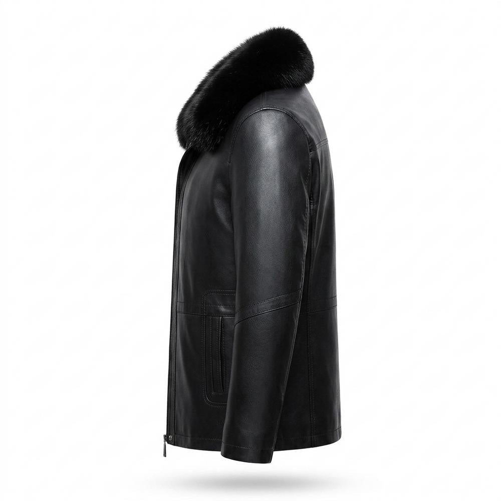 Gentleman Code - Eeror | Gefütterte Fellbesetzte Lederjacke Herren