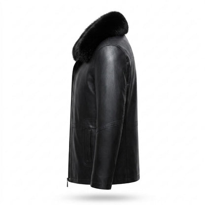 Gentleman Code - Eeror | Gefütterte Fellbesetzte Lederjacke Herren
