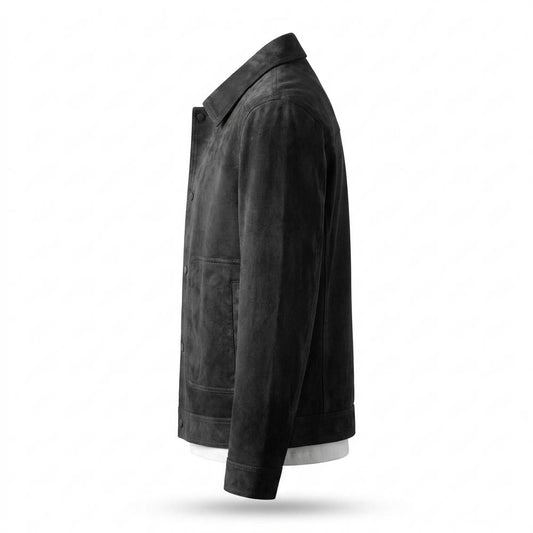 Gentleman Code - Zugal | Aufgeraut Geknöpft Wildleder-Jacke Herren