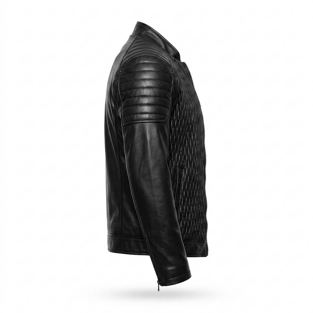 Gentleman Code - Dowav | Gesteppt Tailliert Lederjacke Herren