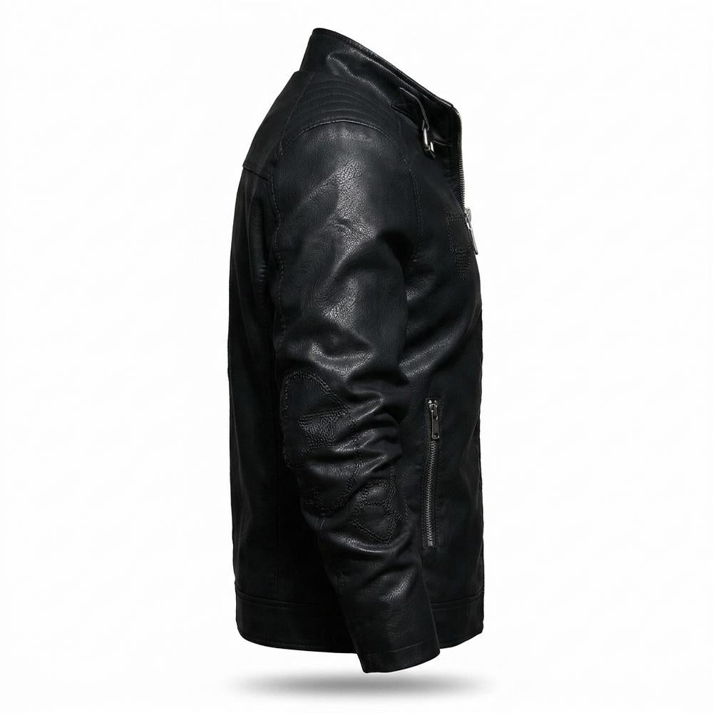 Gentleman Code - Cosil | Gesteppt Bestickt Lederjacke Herren