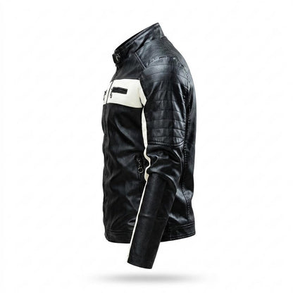 Gentleman Code - Eifer | Gesteppt Zweifarbig Lederjacke Herren