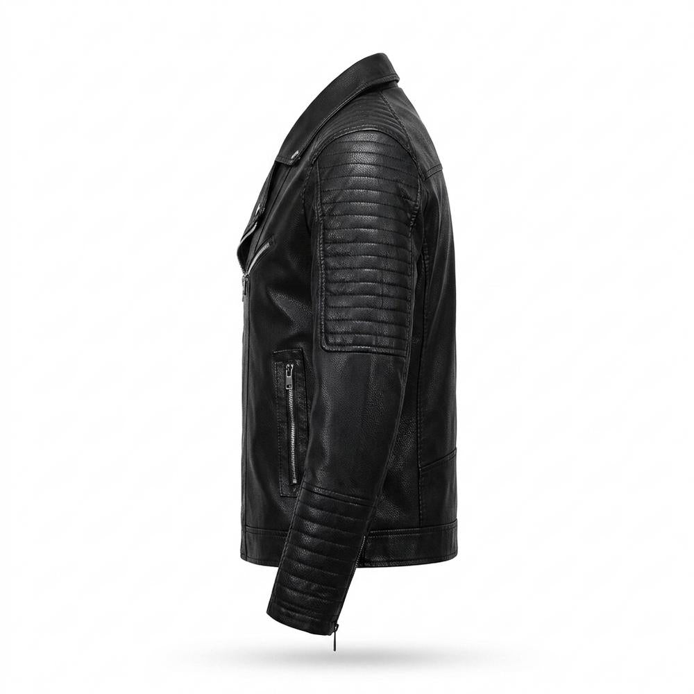 Gentleman Code - Kapas | Gesteppte Taillierte Lederjacke Herren