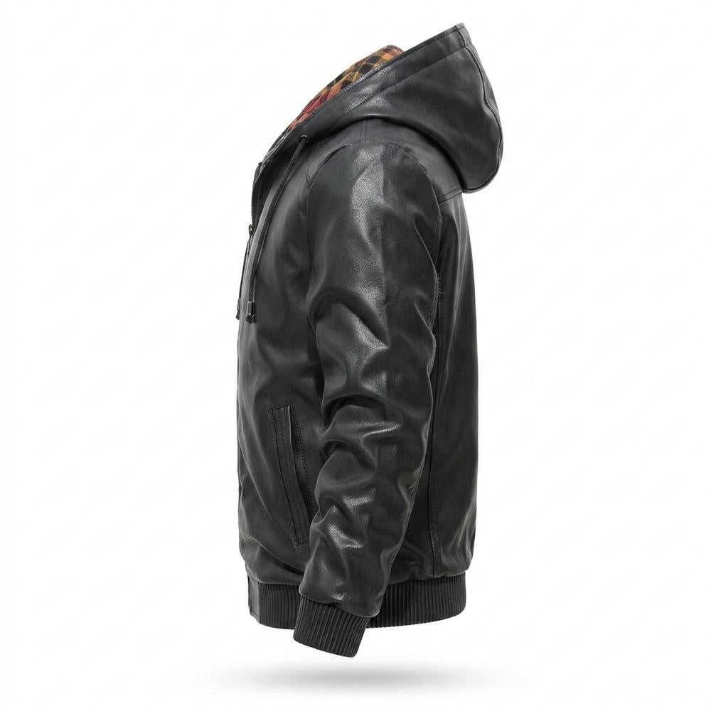 Gentleman Code - Lymor | Gefüttert Gerippt Lederjacke Herren