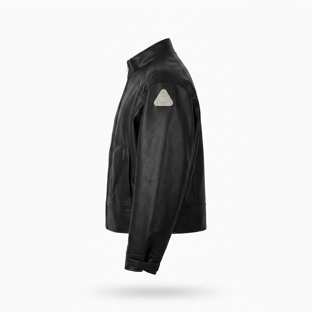 Gentleman Code - Domav | Applizierte Oversized Lederjacke Herren