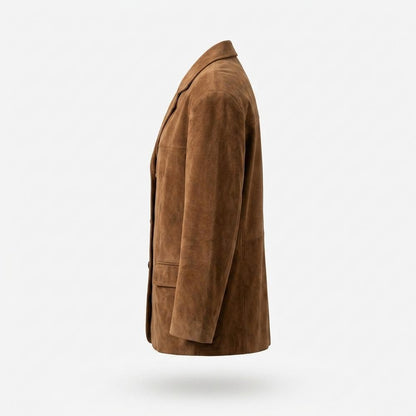 Gentleman Code - Vopod | Oversized Geknöpft Wildleder-Jacke Damen