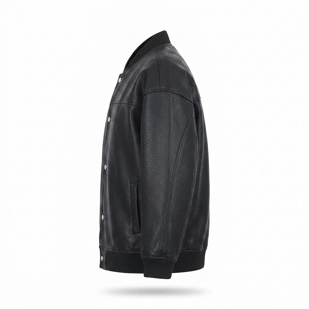 Gentleman Code - Donit | Geknöpft Gerippt Lederjacke Unisex