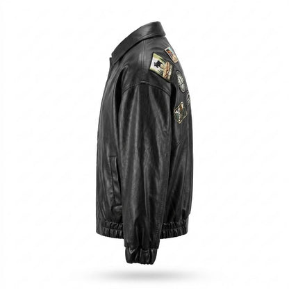 Gentleman Code - Cumad | Gepatcht Gefüttert Lederjacke Herren