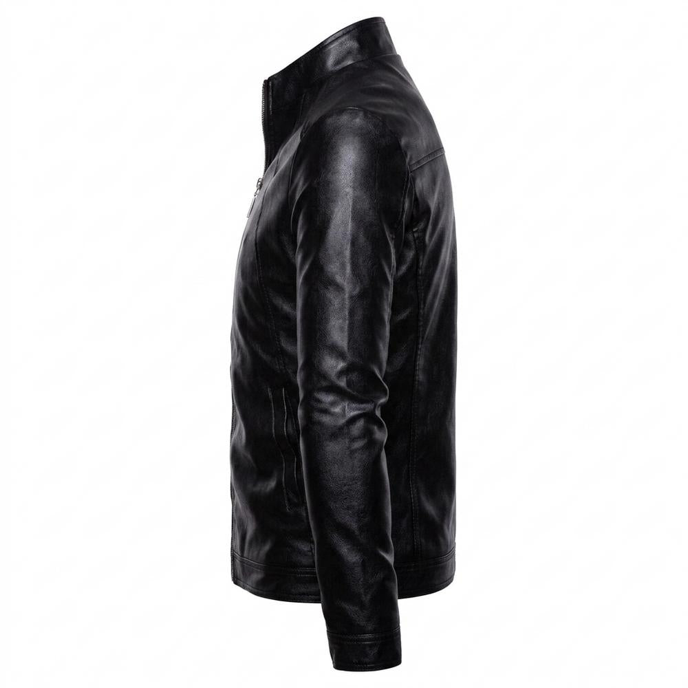 Gentleman Code - Tibir | Tailliert Glatt Lederjacke Herren