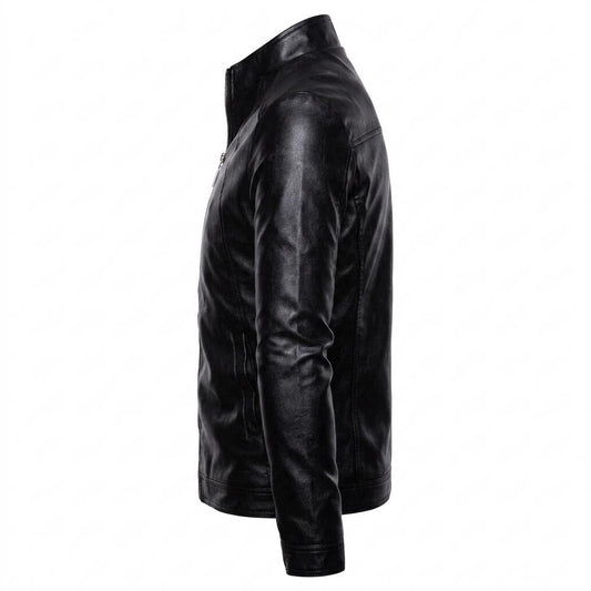 Gentleman Code - Tibir | Tailliert Glatt Lederjacke Herren