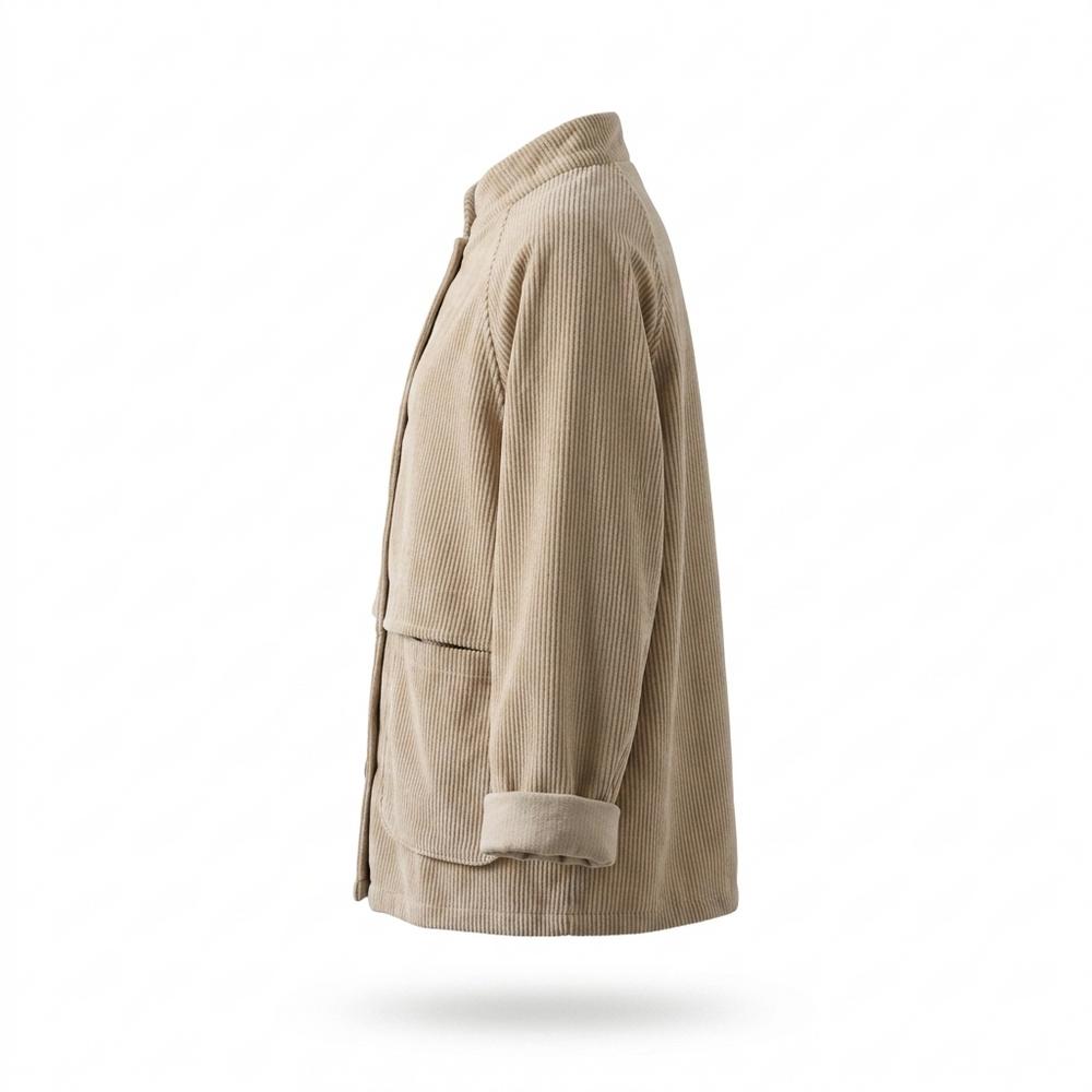 Gentleman Code - Totik | Gerippte Geknöpfte Jacke Damen
