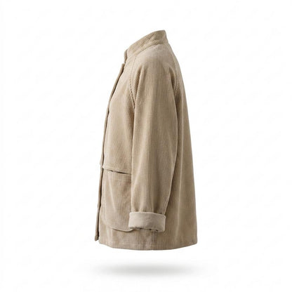 Gentleman Code - Totik | Gerippte Geknöpfte Jacke Damen