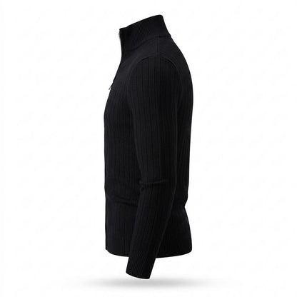 Gentleman Code - Kesos | Strukturierte Hochgeschlossene Strickjacke Herren