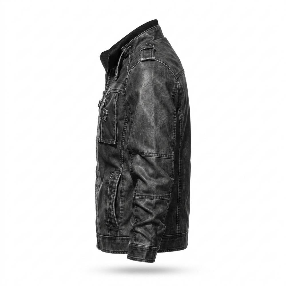 Gentleman Code - Zaful | Gewaschen Gefüttert Lederjacke Herren
