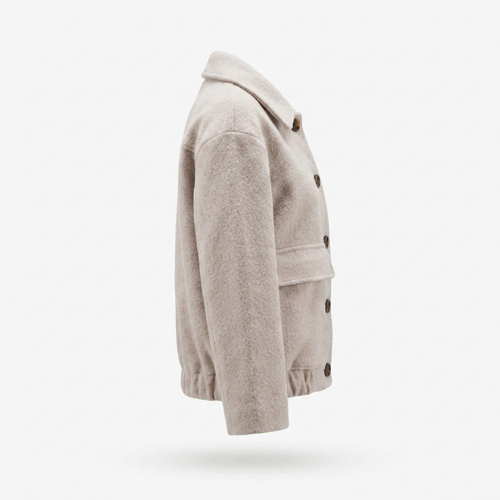 Gentleman Code - Nowen | Kurzgeschnittene Geknöpfte Jacke Damen