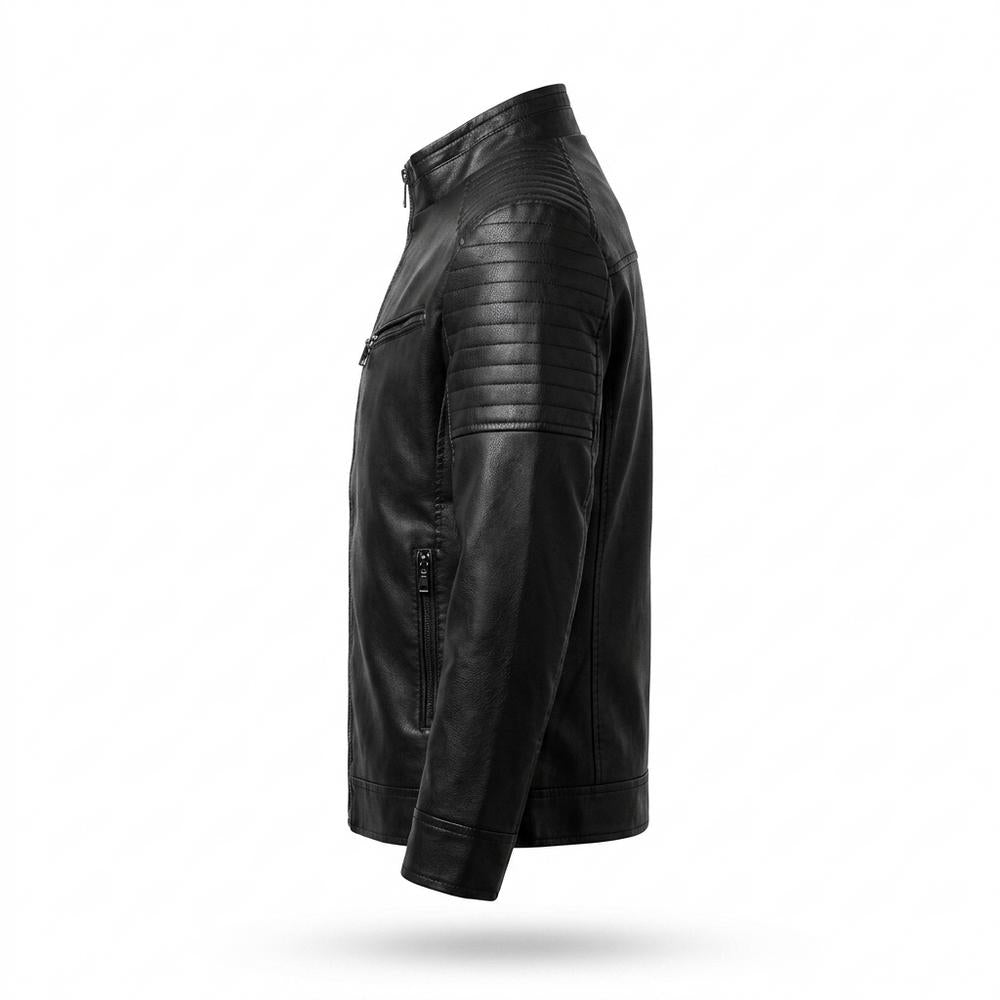 Gentleman Code - Vazem | Gesteppt Tailliert Lederjacke Herren