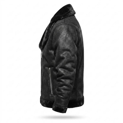 Gentleman Code - Dozos | Gefütterte Asymmetrische Wildleder-Jacke Herren
