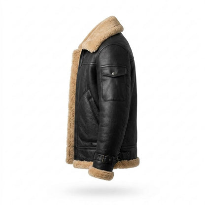 Gentleman Code - Mepov | Gefüttert Robust Lederjacke Herren