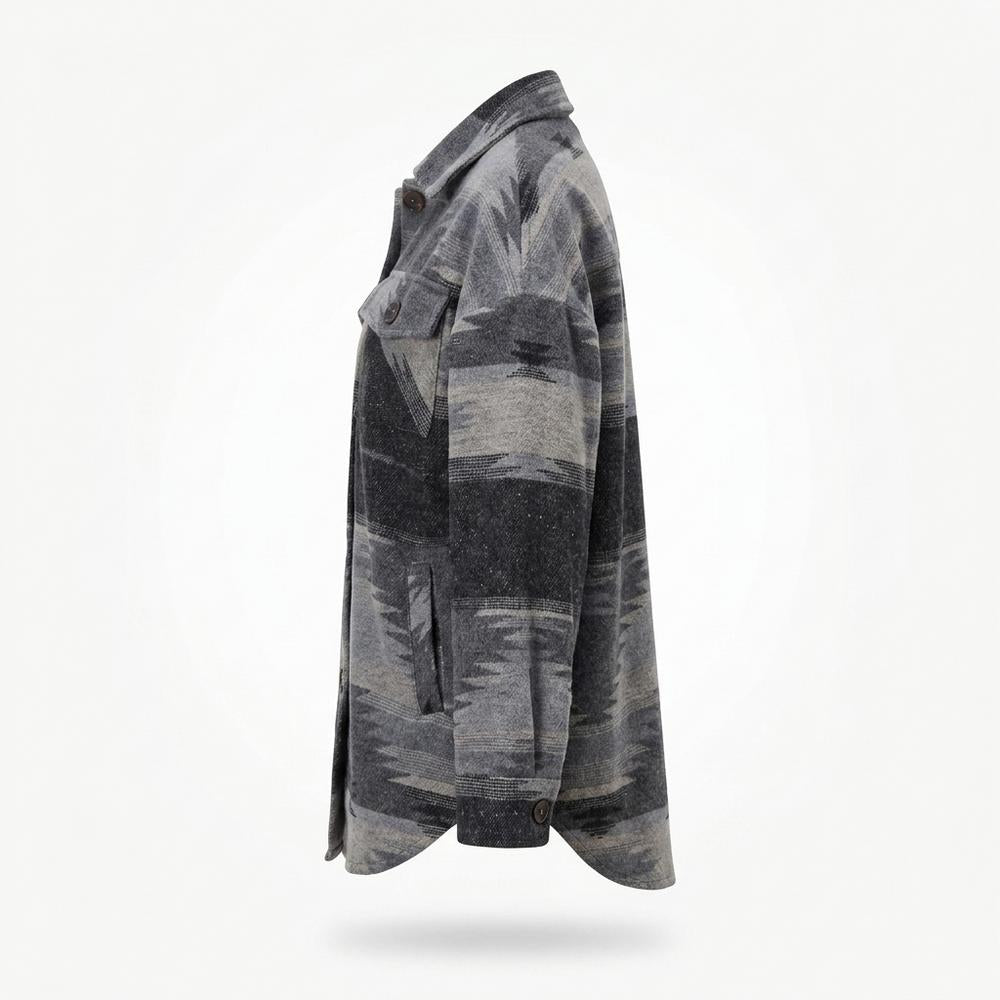 Gentleman Code - Tetot | Gemustert Geknöpft Jacke Damen