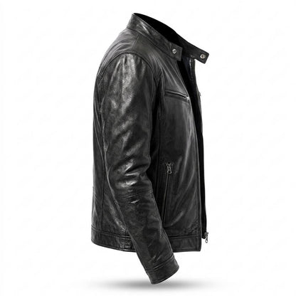 Gentleman Code - Yerov | Gesteppt Tailliert Lederjacke Herren