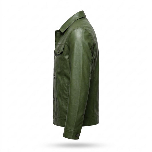 Gentleman Code - Lebas | Geknöpft Gekragt Lederjacke Herren