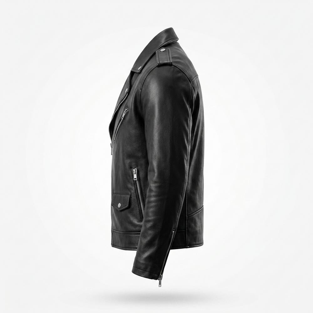 Gentleman Code - Ceked | Asymmetrische Gegürtete Lederjacke Unisex